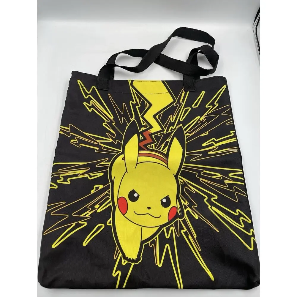 2015 Official Pokémon Pikachu Black and Yellow Shoulder Bag EUC